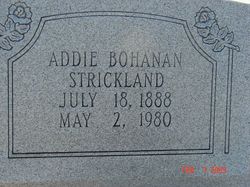 Addie <I>Bohanan</I> Strickland 