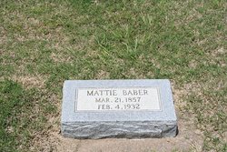 Martha “Mattie” <I>Keith</I> Baber 