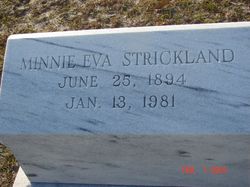 Minnie Eva <I>Davis</I> Strickland 