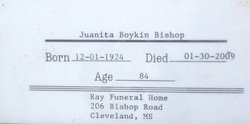 Juanita <I>Boykin</I> Bishop 