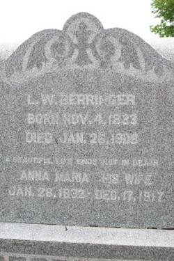 Anna Maria “Mary” <I>Metzger</I> Berringer 