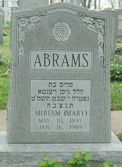 Miriam “Mary” Abrams 