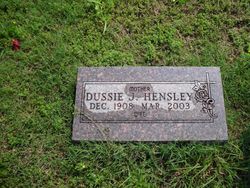 Dussie Jane <I>Parks</I> Hensley 