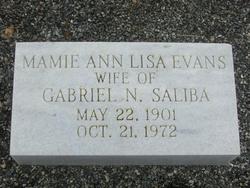 Mamie Ann Lisa <I>Evans</I> Saliba 
