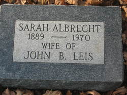 Sarah <I>Albrecht</I> Leis 