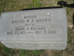 Mattie Willie Fleet <I>Brown</I> Williams 