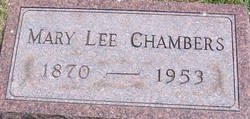 Mary <I>Lee</I> Chambers 