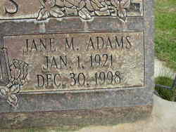 Jane M. <I>Adams</I> Evans 