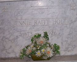 Jennie <I>Raitt</I> Holt 