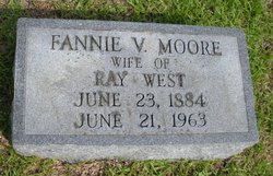 Frances Virginia “Fannie” <I>Moore</I> West 