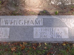 Violet A. <I>Shiver</I> Whigham 
