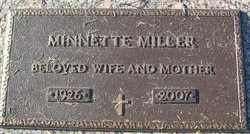 Minnette <I>Haden</I> Miller 