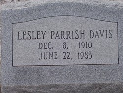 Lesley Rosalind <I>Parrish</I> Davis 