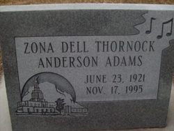 Zona Dell <I>Thornock</I> Adams 