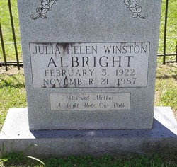 Julia Helen <I>Winston</I> Albright 