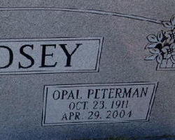 Opal <I>Peterman</I> Lindsey 
