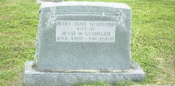 Mary Jane <I>Marrs</I> Goddard 