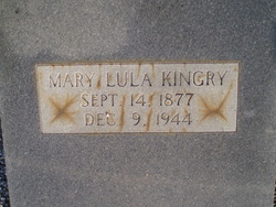 Mary Lula <I>Johnson</I> Kingry 