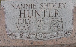 Nannie <I>Shirley</I> Hunter 
