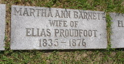Martha Ann <I>Barnett</I> Proudfoot 