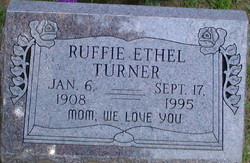 Ruffie Ethel <I>Welch</I> Turner 
