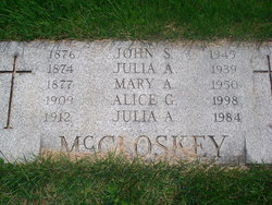 Alice G McCloskey 