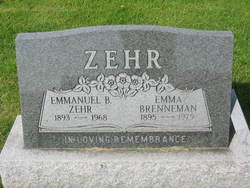 Emma <I>Brenneman</I> Zehr 