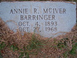 Annie Ruth <I>McIver</I> Barringer 