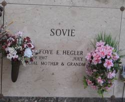Foye E “Fay” <I>Hegler</I> Sovie 