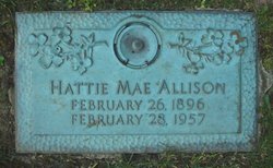 Hattie Mae <I>Beegle</I> Allison 