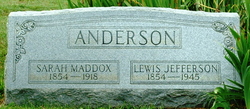Sarah <I>Maddox</I> Anderson 