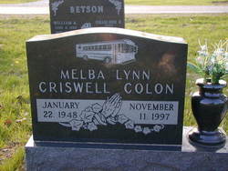 Melba Lynn <I>Criswell</I> Colon 