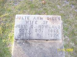 Julie Ann <I>Giles</I> Rowland 