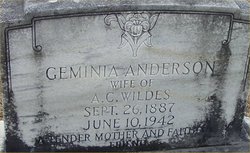 Gemima G <I>Anderson</I> Wildes 
