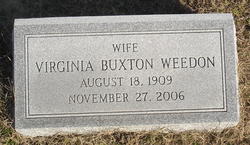 Virginia <I>Buxton</I> Weedon 
