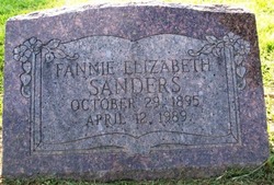 Fannie Elizabeth Sanders 