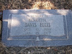 Henrietta Lantell <I>Davis</I> Ellis 
