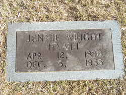 Jennie Lee <I>Wright</I> Hyatt 