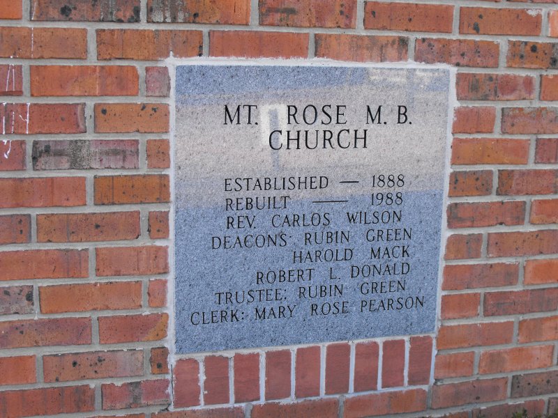Mount Rose Missionary Baptist Church Cemetery