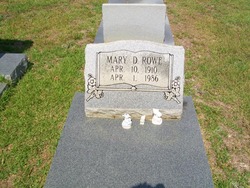 Mary Martha <I>Davis</I> Rowe 