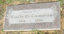 Emily Delia “Mama Dee” <I>Goldsmith</I> Cameron 