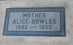 Alice <I>Porter</I> Bowles 