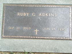 Ruby Geraldine <I>Strohm</I> Adkins 