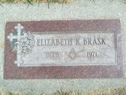 Elizabeth K “Lizzie” <I>Everhart</I> Brask 
