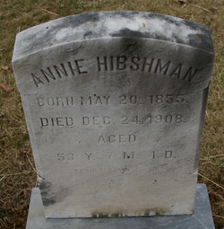Annie R. <I>Bollinger</I> Hibshman 