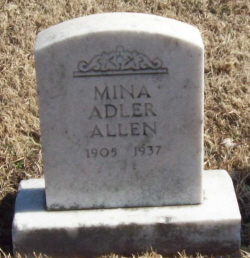 Mina Bell <I>Adler</I> Allen 