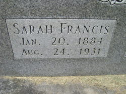 Sarah Francis “Fannie” <I>Shocklee</I> Adams 