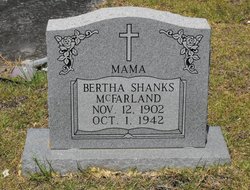 Mrs Bertha <I>Shanks</I> McFarland 