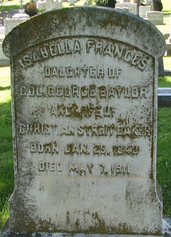 Isabella Frances <I>Baylor</I> Baker 