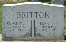 Edna Belle <I>Fifer</I> Britton 